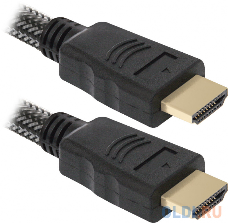 Кабель HDMI 5м Defender 87460 круглый черный фото