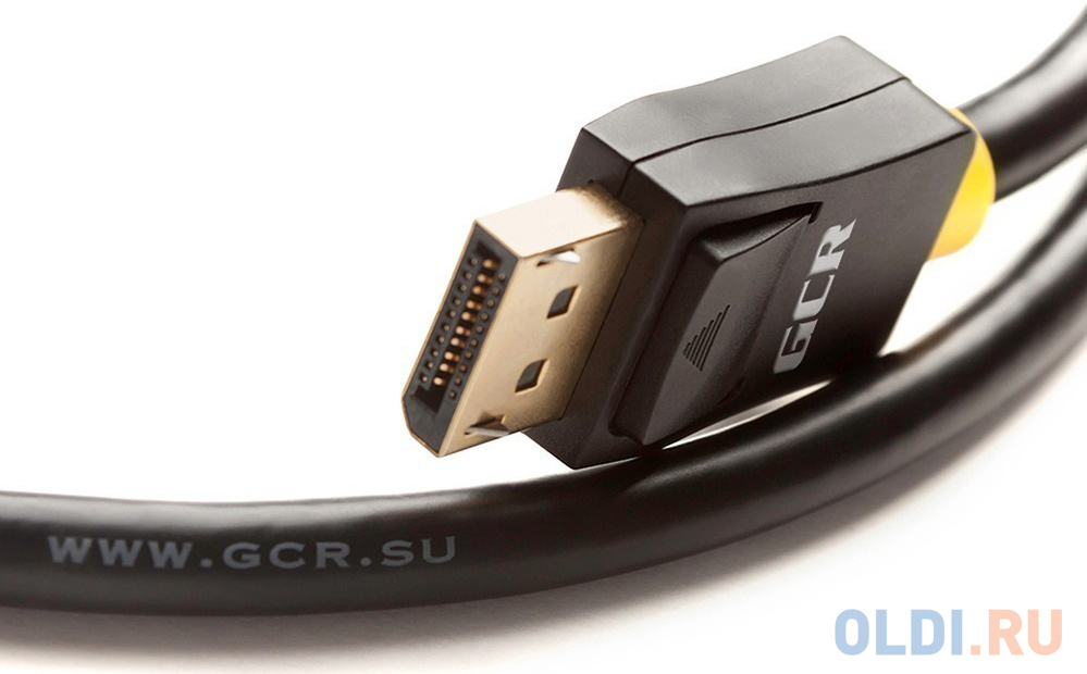 Кабель DisplayPort 2м Green Connection GCR-51916 круглый черный