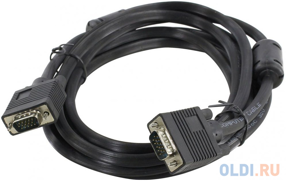 Кабель VGA 3м 5bites APC-133-030 круглый черный кабель type c 5bites tc201 05 круглый