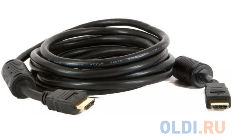 Кабель HDMI 5м 5bites APC-014-050 круглый черный кабель miniusb 1м 5bites круглый