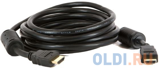 Кабель HDMI 1м 5bites APC-014-010 круглый черный кабель usb 2 0 am bm 3 0м 5bites позолоченные контакты ферритовые кольца uc5010 030a