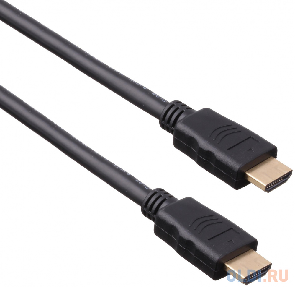 Кабель HDMI 1.8м Exegate EX194332RUS круглый черный кабель dvi 5м exegate ex257296rus круглый