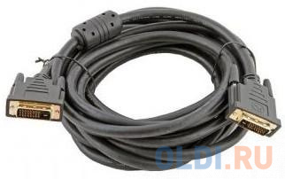 Кабель VCOM DVI-DVI Dual Link (25M-25M), 5m, 2 фильтра, позолоченные контакты <VDV6300-5M кабель dvi 1 8 м dvi d dual link 24 pin пакет