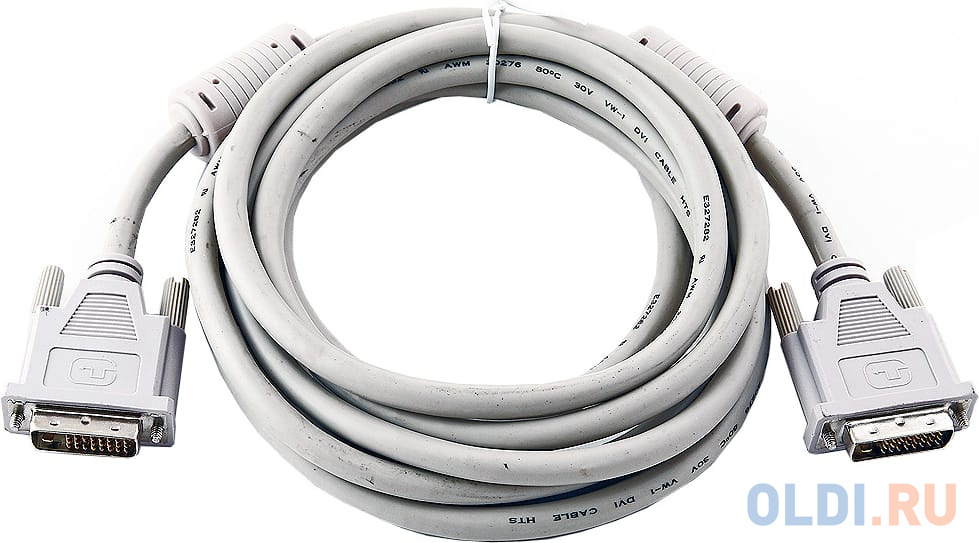 Кабель DVI-DVI 3.0м Dual Link Gembird 2 фильтра двойное экранирование CC-DVI2-10 фото