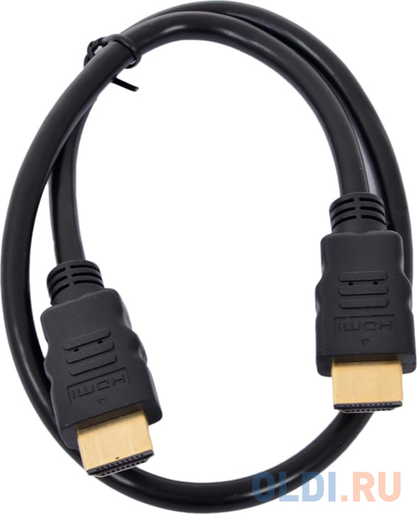 Кабель HDMI Gembird/Cablexpert, 0.5м, v2.0, 19M/19M, черный, позол.разъемы, экран, пак CC-HDMI4-0.5M