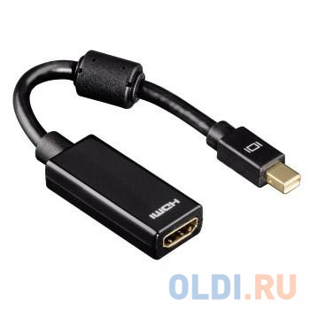 

Адаптер Hama H-54560 mini DisplayPort - HDMI, позолоченный штепсель, черный