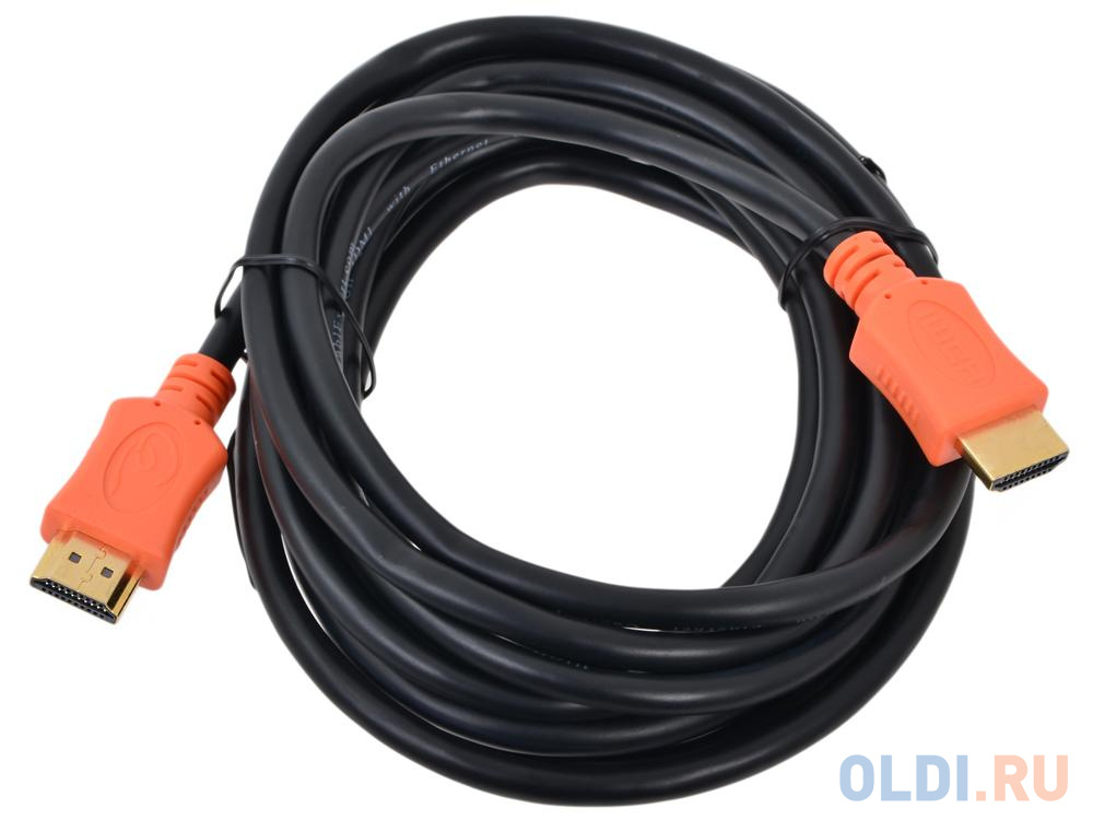 Кабель HDMI Gembird/Cablexpert, 3.0м, v1.4, 19M/19M, серия Light, черный, позол.разъемы кабель hdmi gembird cablexpert 1м v1 4 19m 19m плоский кабель позол разъ cc hdmi4f 1m