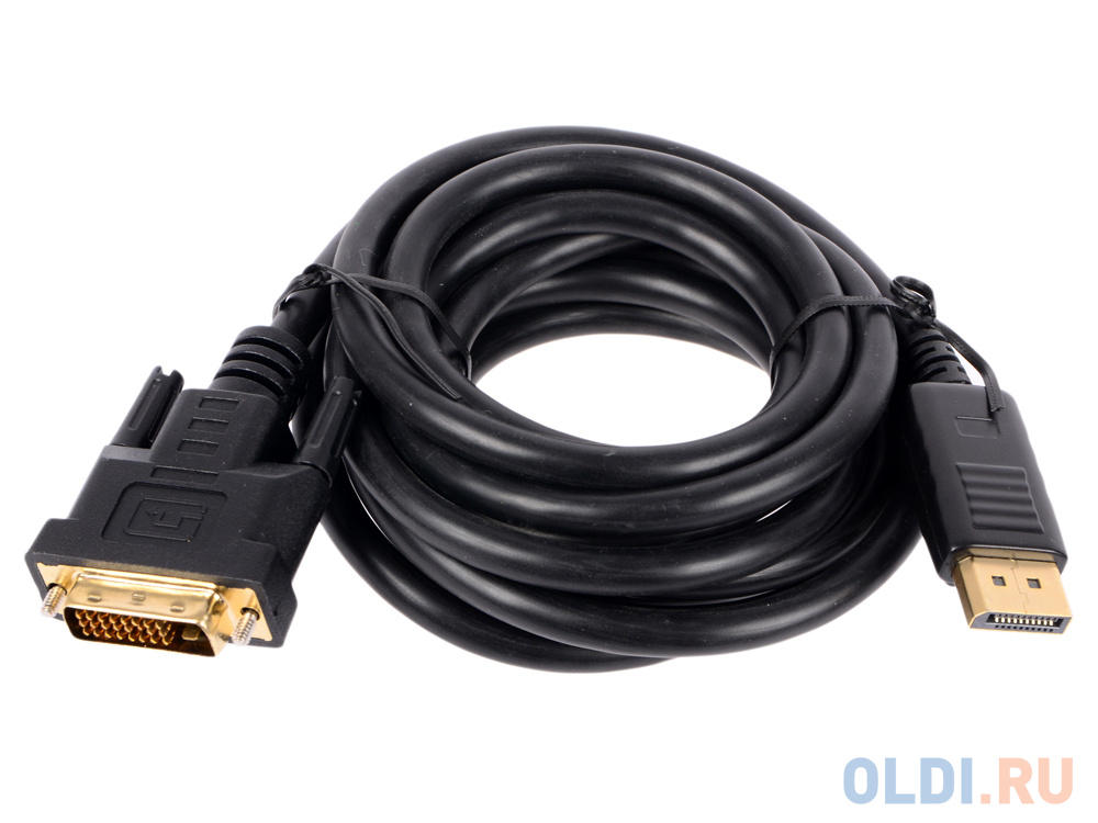 Кабель DisplayPort-DVI 3м Gembird экранированный черный CC-DPM-DVIM-3M кабель соединительный usb 3 0 am am 1 8м gembird экранированный синий ccp usb3 amam 6