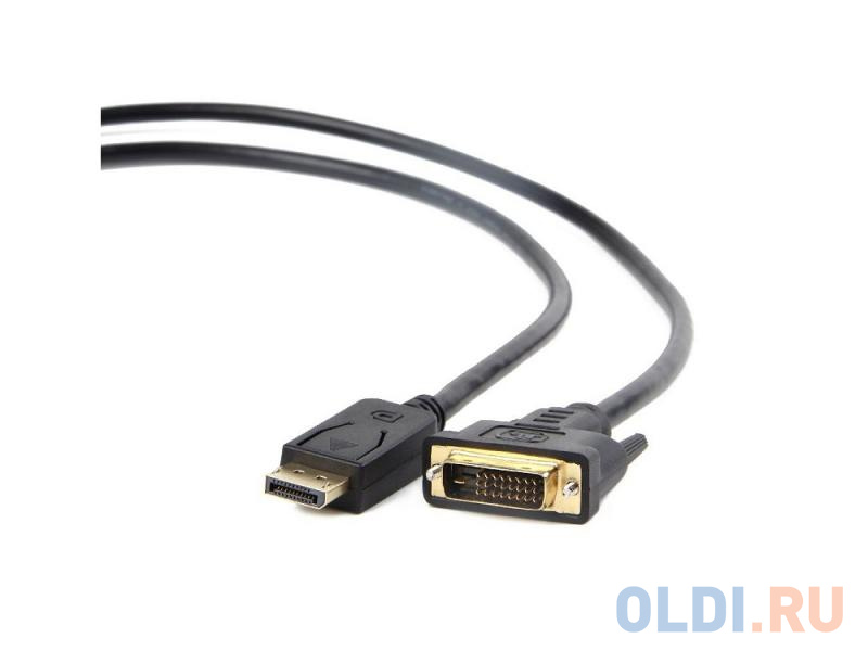 Кабель DisplayPort-DVI 1.0м  Gembird экранированный черный CC-DPM-DVIM-1M