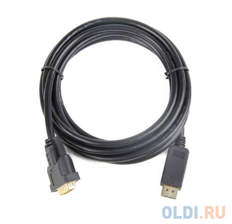 Кабель DisplayPort-DVI 1.0м  Gembird экранированный черный CC-DPM-DVIM-1M Вид№2