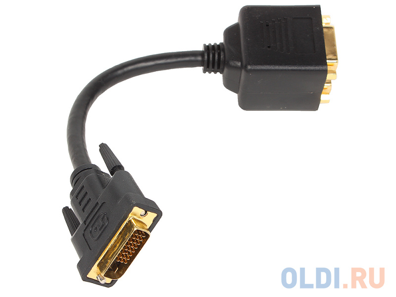 

Кабель-переходник DVI-M -- 2X-DVI-F 0.2m , Telecom (TA655)