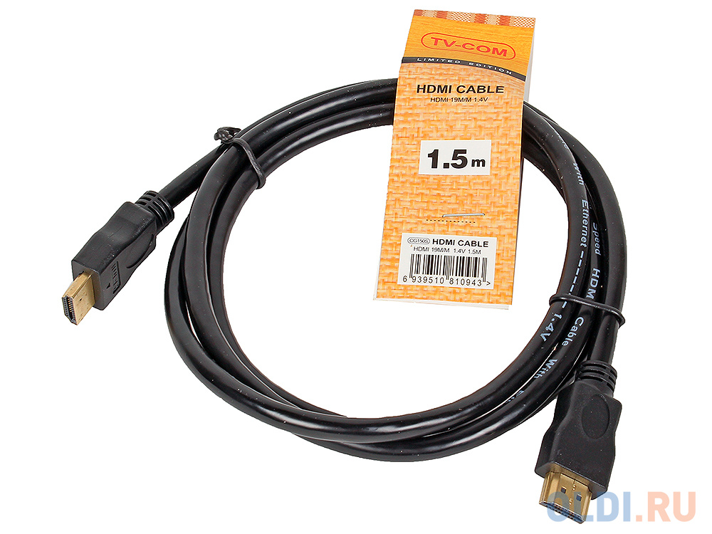 Кабель цифровой HDMI19M to HDMI19M, V1.4+3D, 1.5m, TV-COM  <CG150S-1.5M фото