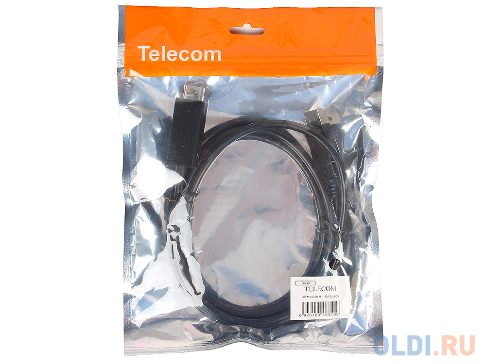 Кабель-переходник DisplayPort M - HDMI M 1.8m Telecom [TA494] - фото 3