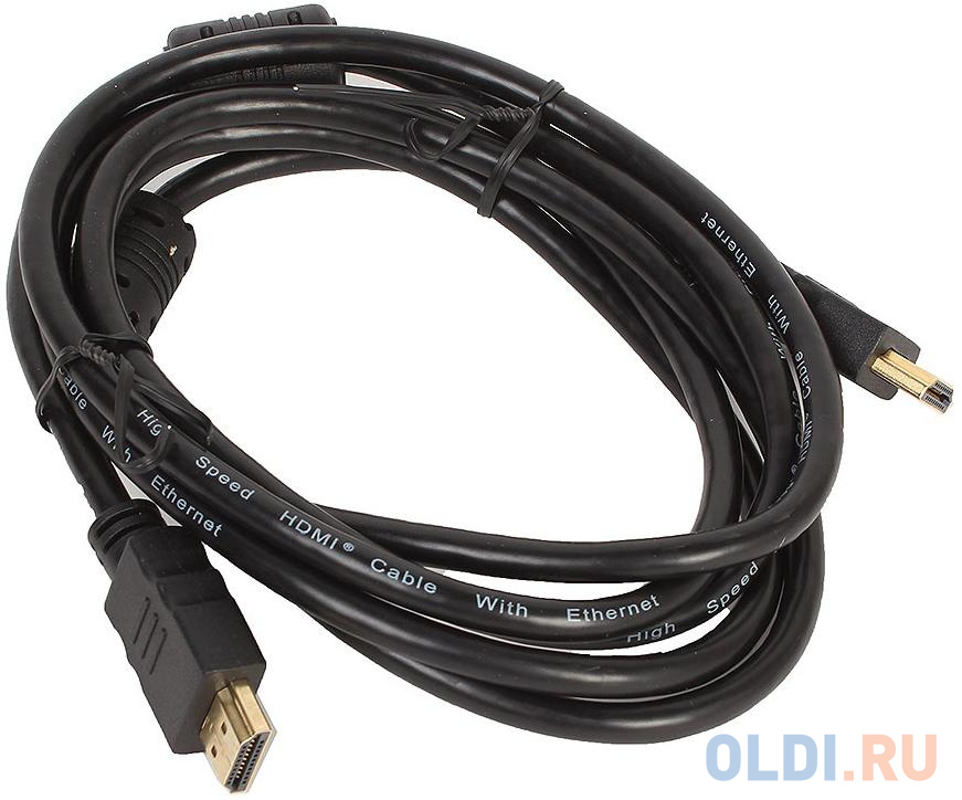 Кабель HDMI 2м VCOM Telecom TCG200F-2M круглый черный кабель hdmi to dvi d 19m 25m 3м tv com lcg135e 3m