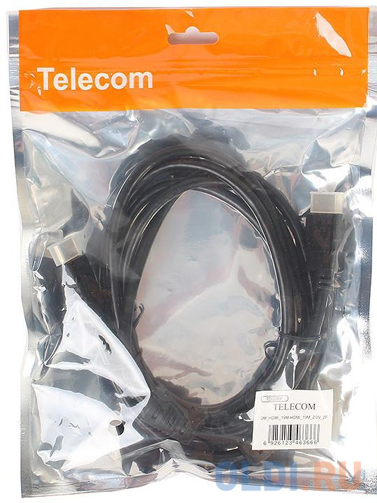 Кабель Telecom HDMI-19M --- HDMI-19M ver 2.0+3D/Ethernet, 2 фир. кольца, 2m  TCG200F-2M - фото 2