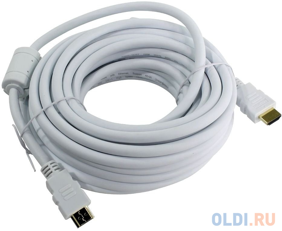 Кабель HDMI 10м AOpen ACG711DW-10M круглый белый кабель itk pc c13c14 2m