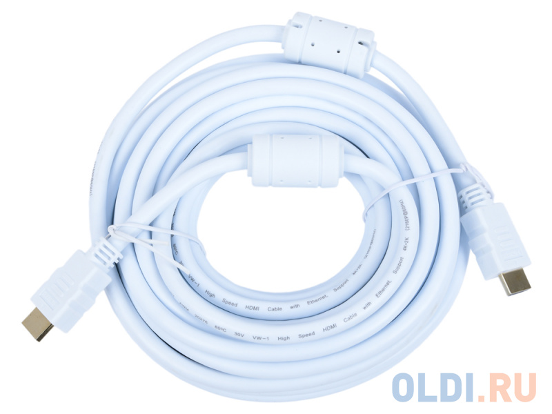 Кабель HDMI 10м AOpen ACG711DW-10M круглый белый фото