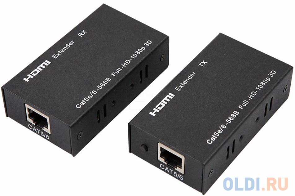 ORIENT VE045, HDMI extender (Tx+Rx), актив. удл/ до 60 м по одной витой паре, HDMI 1.4а, 1080p@60Hz/3D, HDCP, подкл, кабель UTP Cat5e/6 hdmi удлинитель по витой паре rexant