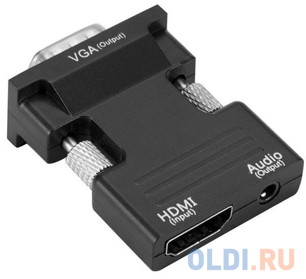 

Переходник HDMI VGA 5bites AP-024 круглый черный
