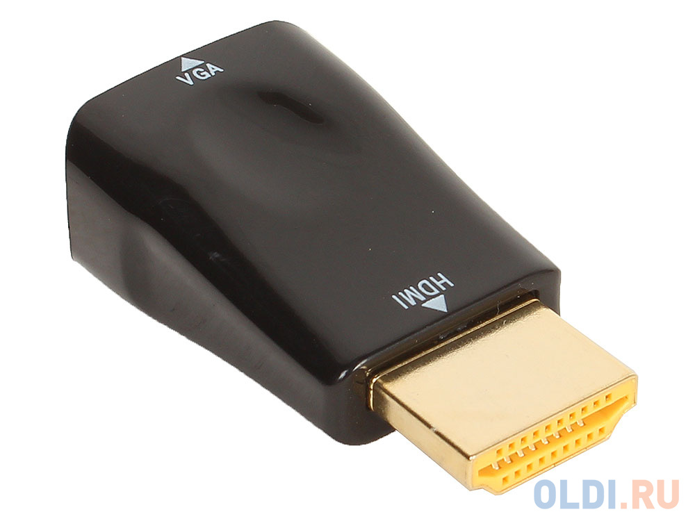 Адаптер ORIENT C116, Адаптер HDMI M - VGA 15F, для подкл.монитора/проектора к выходу HDMI, черный аксессуар palmexx hdmi vga px hdmi vga