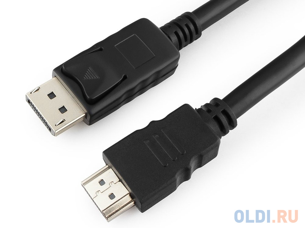 Кабель DisplayPort->HDMI, 10м, 20M/19M, черный, экран, пакет Cablexpert  (CC-DP-HDMI-10M)