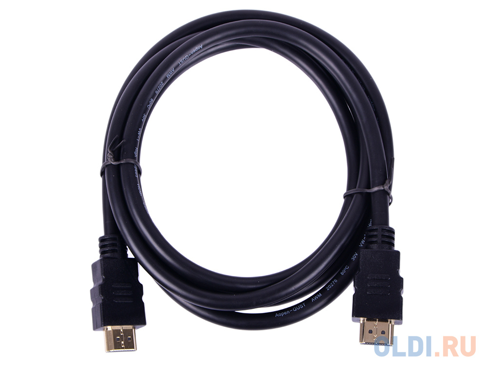 Кабель HDMI 5м AOpen ACG711D-5M круглый черный кабель hdmi 19m m ver 2 0 1м белый aopen acg711w 1m