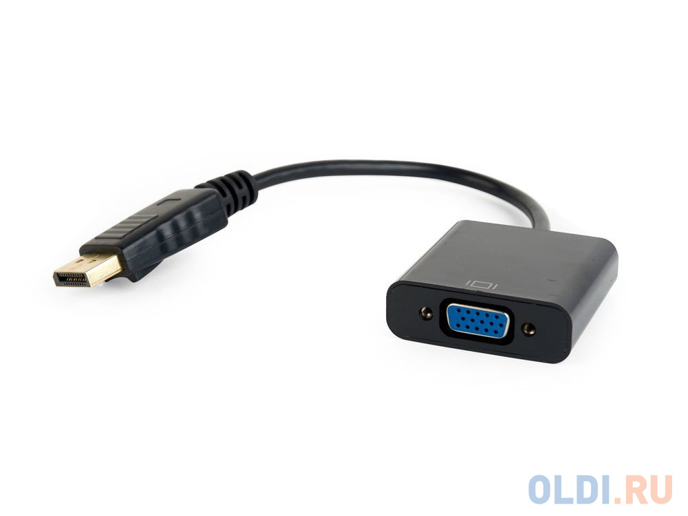 Переходник DisplayPort - VGA Cablexpert A-DPM-VGAF-02, 20M/15F, кабель 15см, черный, пакет переходник cablexpert a dpm dvif 002 displayport dvi 20m 19f черный пакет