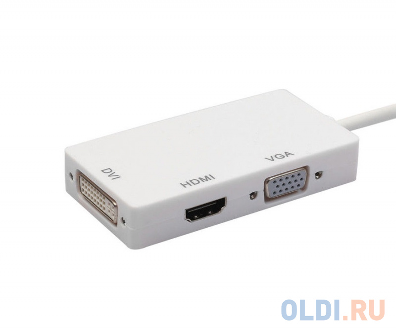 

ORIENT C309W, Кабель-адаптер DisplayPort M - HDMI/ DVI-I/ VGA, длина 0.2 метра, белый