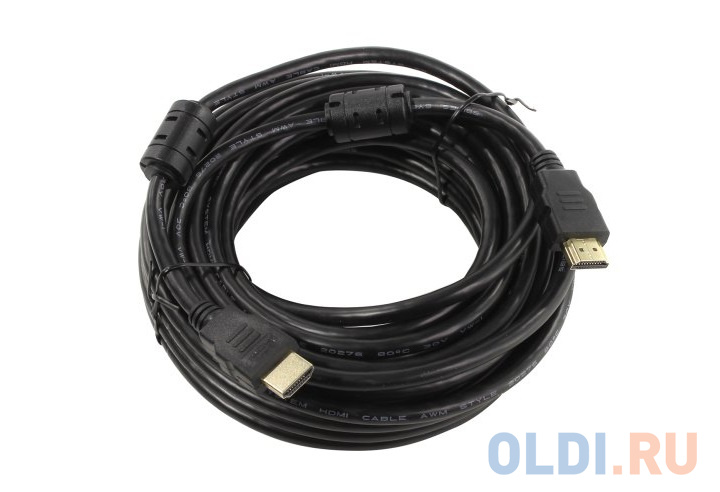 Кабель 5bites APC-200-100F HDMI M / HDMI M V2.0, 4K, высокоскоростной, ethernet+3D, зол.разъемы, ферр.кольца, 10 метров кабель usb 2 0 am af 5 0м 5bites ферритовые кольца uc5011 050a express