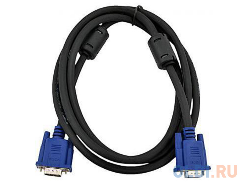 Кабель VGA 5м VCOM Telecom VVG6448-5MO круглый черный Кабель VGA 5м VCOM Telecom VVG6448-5MO круглый черный фото