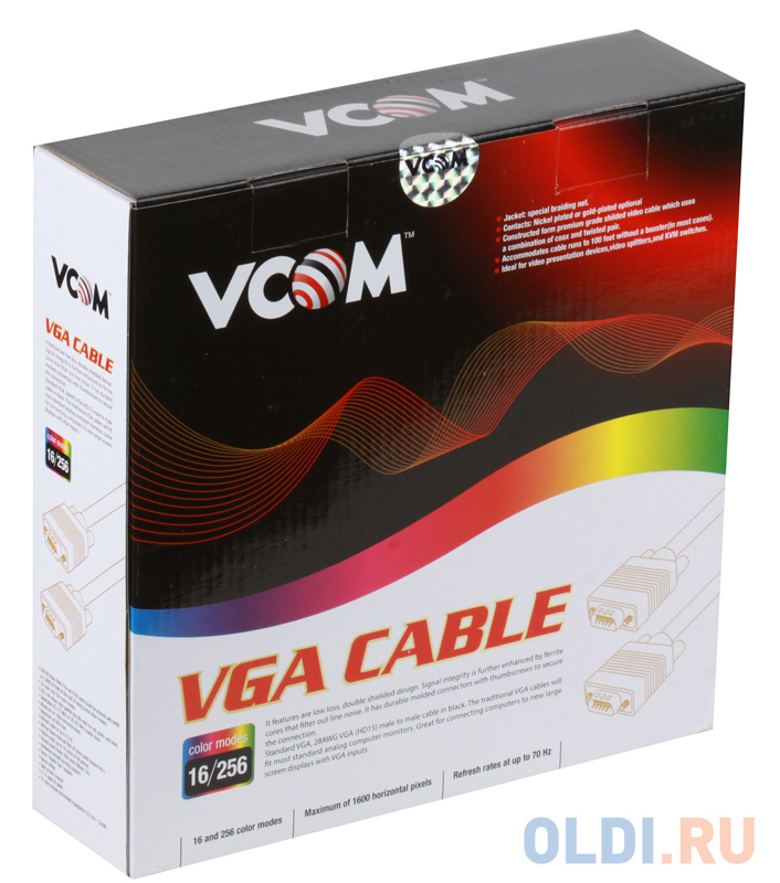 Кабель удлинительный VCOM Монитор-SVGA card (15M-15F) 20m, 2 фильтра VVG6460-20M Кабель удлинительный VCOM Монитор-SVGA card (15M-15F) 20m, 2 фильтра VVG6460-20M фото