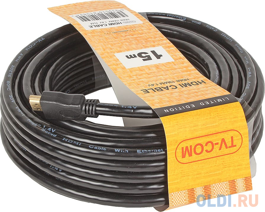 Кабель цифровой HDMI19M to HDMI19M, V1.4+3D, 15m, TV-COM <CG150S-15M/CG501N-15M - фото 3