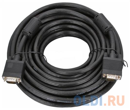 Кабель VGA 15м ферритовые кольца 5bites APC-133-150 5bites кабель питания pc105 10a iec 320 c13 iec 320 c14 220v 3g 0 50mm 1m