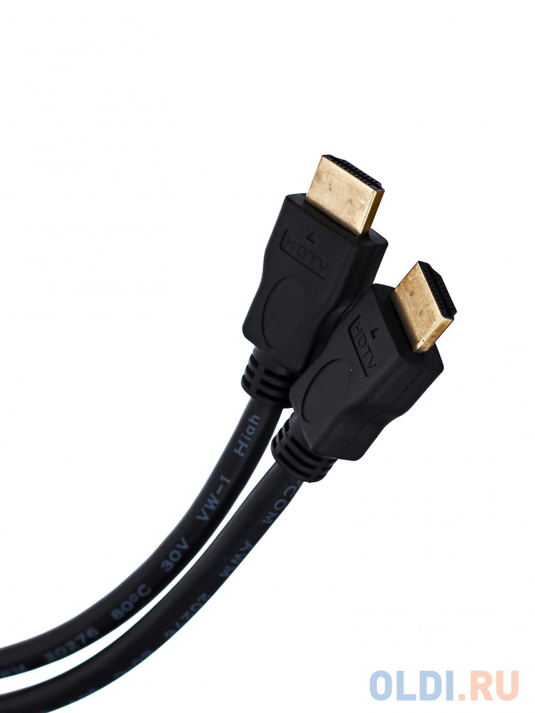 Кабель HDMI 5м VCOM Telecom CG150S-5M круглый черный кабель usb 2 0 am bm 3 0м telecom vus6900 прозрачная изоляция vus6900t 3m