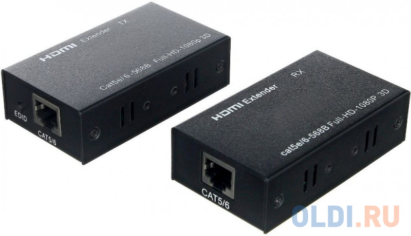 

Удлинитель HDMI по витой паре до 60м 1080p@60HZ,3D,extender +2б.п. Telecom <TTE471, Черный