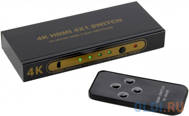 

Переключатель HDMI 4=1 4k@ 30HZ Telecom TTS7100