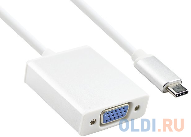 Переходник VGA 0.15м VCOM Telecom CU421 круглый белый Переходник VGA 0.15м VCOM Telecom CU421 круглый белый фото