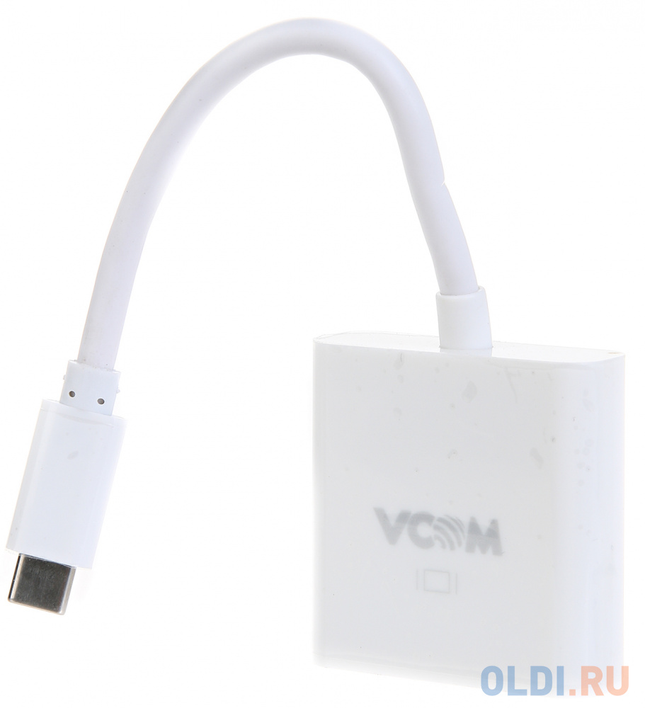Переходник VGA 0.15м VCOM Telecom CU421 круглый белый переходник vga 0 15м vcom telecom cu421 круглый белый