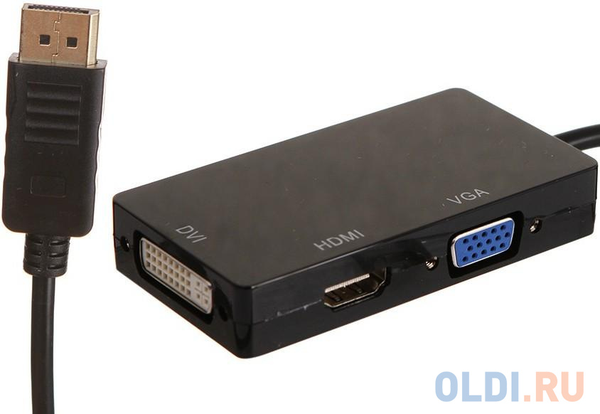 Переходник HDMI DisplayPort 0.1м Atcom AT6854 круглый черный переходник displayport to hdmi f 0 2м telecom ta553