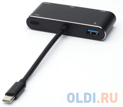 Переходник HDMI VGA 0.1м Atcom AT2810 круглый черный фото