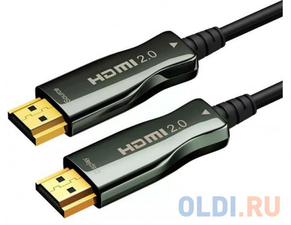 Фото - Кабель HDMI 40м Wize AOC-HM-HM-40M круглый черный кабель hdmi hdmi v2 0 20м aoc hm hm 20m оптический