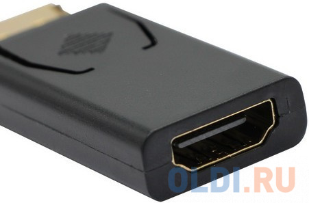 Переходник HDMI DisplayPort VCOM Telecom CA331 плоский черный Переходник HDMI DisplayPort VCOM Telecom CA331 плоский черный фото
