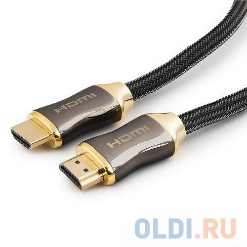 Кабель HDMI Cablexpert, серия Platinum, 3 м, v2.0, M/M, позол.разъемы, титановый метал. корпус, нейлоновая оплетка, блистер CC-P-HDMI03-3M - фото 1