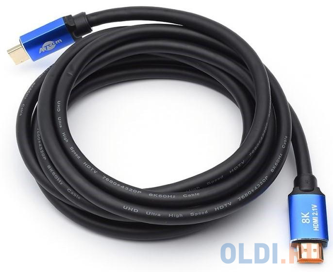 Кабель HDMI 3м Atcom AT8887 круглый черный фото