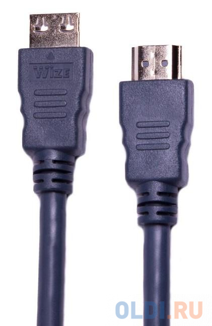 Кабель HDMI 1.8м Wize CP-HM-HM-1.8M круглый темно-серый кабель hdmi [aoc hm hm 20m] wize оптический 20 м 4k 60hz v 2 0 arc 19m 19m коробка
