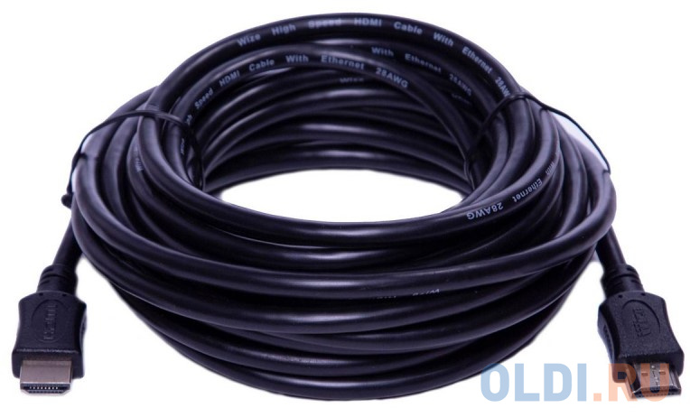 Кабель HDMI 10м Wize C-HM-HM-10M круглый черный фото