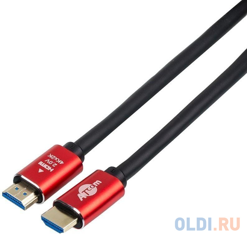 Кабель HDMI 20м Atcom AT5946 круглый черный кабель hdmi 10м tv com cg150s 10m круглый