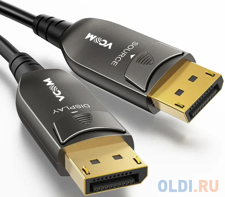 Кабель DisplayPort 40м VCOM Telecom D3751-40M круглый черный кабель displayport 1 8м vcom telecom cu422mcpd 1 8m круглый
