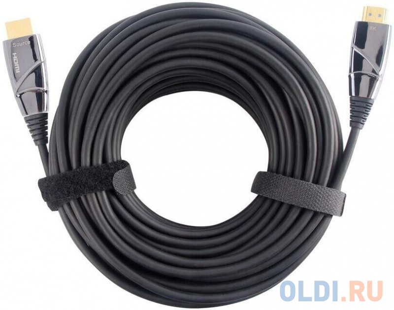 Кабель HDMI 20м VCOM Telecom D3743-20M круглый черный Кабель HDMI 20м VCOM Telecom D3743-20M круглый черный фото