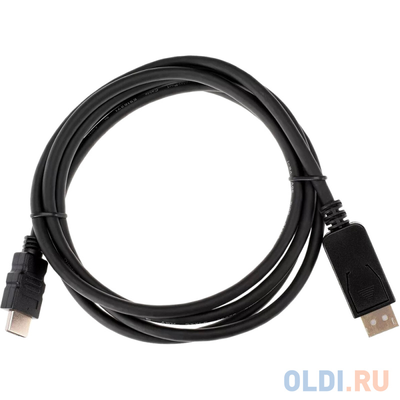Кабель HDMI DisplayPort 1.8м AOpen ACG494-1.8M круглый черный фото
